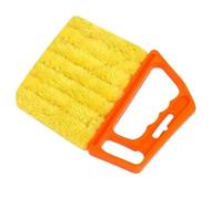 2 pezzi Spazzola for la pulizia delle finestre e tende, Rimozione della polvere lavabile staccabile, Spolverino, for casa, Compatibile con le(Orange)