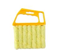 2 pezzi Spazzola for la pulizia delle finestre e tende, Rimozione della polvere lavabile staccabile, Spolverino, for casa, Compatibile con le(Yellow)