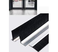 2 pezzi spazzola for porta inferiore H/F/T base in lega di alluminio con spazzola in nylon for casa, industria(H,2.6in/6.5cm)