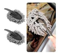 2 Pezzi Spazzola Lavaggio Auto,Microfibra Spazzolone Lavaggio Auto per La Pulizia Degli Interni dell'Auto e delle Crepe,Universale Kit Lavaggio Auto Accessori Auto Interno
