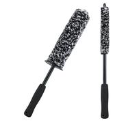 2 pezzi Spazzola per cerchioni in microfibra, spazzola flessibile per pneumatici auto per una pulizia delicata e senza graffi fino in profondità nel letto del cerchio, set di spazzole per cerchioni in