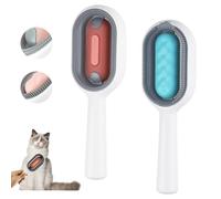 2 Pezzi Spazzola per Gatto con Serbatoio Acqua, Spazzola per Gatti a Pelo Corto, 4 In 1 Spazzola per Gatti, Spazzola per La Rimozione Dei Nodi per Animali Domestici, per Casa, Cortile, Parco, Ufficio