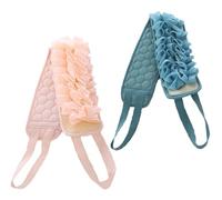 2 pezzi Spazzola per il corpo spazzola per la schiena, cintura esfoliante per il corpo, tampone per lavaggio a secco su doppio lato, per doccia, bagno, accessori per la pulizia del corpo