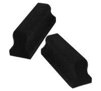2 Pezzi Spazzola per Rifinitura Barba in Spugna Nera, Leggera | Taglio e Styling Chioma, Portatile, Contatto Delicato, Pratica da Usare