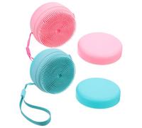 2 Pezzi Spazzola Shampoo in Silicone Cordino, Pulizia Corpo e Cuoio | Dove, Scomparto Sapone Integrato, Copertura Protettiva, Morbida al Tatto, per Viaggio e Bagno Ordinato