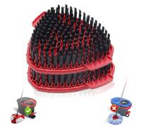 2 pezzi spazzola strofinante per mocio testa di ricambio compatibile con Vileda Turbo Mop, spazzole di ricambio per mocio per Vileda Turbo EasyWring Mop rotante, spazzola triangolare con setole dure