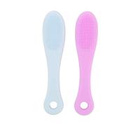 2 Pezzi Spazzole per la Pulizia del Viso, Mini Pennelli per Massaggi per la Pulizia del Viso per i Pori del Naso, Rimozione dei Punti Neri Ed Esfoliante Manuale in Silicone per la