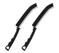 2 Pezzi Spazzole per Pulire,Spazzole Pulizia Casa Pulisci Fughe Spazzole Piastrelle,Spazzola per pulire piccole fessure,per Cucine,Bagni,Binari di Porte e finestre,Piastrelle(Nero)