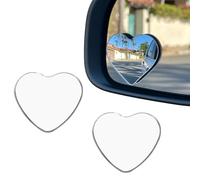 2 Pezzi Specchietti per Angoli ciechi a Forma di Cuore per Auto,Specchietto Retrovisore Auto Convesso,Specchietti per Angoli Ciechi Autoadesivi a 360 Gradi,Specchietto Laterale per Auto,Camion