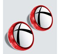 2 Pezzi Specchietti Retrovisori per Angolo Cieco Auto per Lincoln Nautilus Aviator Corsair Navigator L, 360 Grandangolare Regolabile Punto Cieco Specchio, autoadesivo,Red