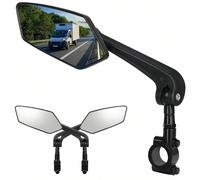 2 pezzi Specchietti retrovisori per bicicletta, accessori per ciclismo, specchi riflettenti ad alta definizione e pieghevoli adatti per bicicletta, motocicletta, bici elettrica, ampia visuale anti-abb