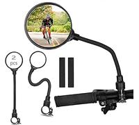 2 Pezzi Specchietto Bici 360° Regolabile Ruotabile Specchietto Retrovisore Bici, Convesso e Ad Alta Definizione per Mountain Bike, Da Corsa, Elettrica, Installazione Facile
