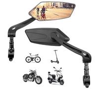 2 Pezzi Specchietto Bici, 360° Ruotabile HD Specchietto Retrovisore per Bicicletta, Specchietto Retrovisore Bici Elettrico, Moto, Bicicletta Elettrica per Manubrio da 22-25 mm