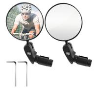 2 Pezzi Specchietto Bici Elettrica, Specchietti Tondi da Manubrio Girevoli 360°, HD Specchietto Retrovisore, Specchio per Bicicletta Universale, per Mountain Bike, Bici Corsa, Veicoli Elettrici