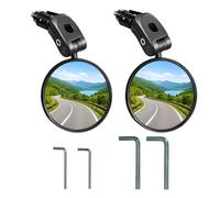 2 Pezzi Specchietto Bici, Specchietti per Bici, Specchietti Retrovisori Regolabili, Specchietto Convesso per Manubrio 14-24mm, Visione Ampia, Compatibile con Elettrica, Scooter da Corsa, Strada e MTB