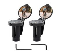 2 Pezzi Specchietto Bici, Specchietto Retrovisore Bici Mini, Girevole A 360° Specchio Bici, Universale Destro E Sinistro, Specchio Bici per Manubrio 16-22mm