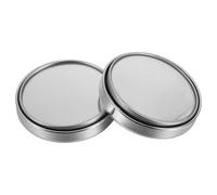 2 Pezzi Specchio da Scrivania Rotondo Regolabile Argento | Vetro e Plastica, Riflesso Nitido, Installazione Semplice, per Doppio Schermo e Postazioni Aperte