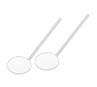 2 Pezzi Specchio Rotondo per Ciglia in Vetro Bianco | Portatile e Viaggio, Superficie Liscia Antiappannamento, per Postazione Trucco e Salone