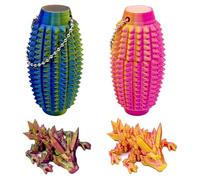 2 Pezzi Spiky Grippie Stim Fidget Giocattolo Fidget Per Stimolare Dolore Stampato 3D Mini Fidget Toy Tascabile Spiky Grippie Stim Fidget Giocattolo Sensoriale Per Alleviare l'Ansia e Lo Stress
