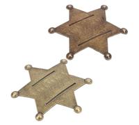 2 Pezzi Spilla Distintiva Vintage a Stella Esagonale | Accessorio Elegante e Raffinato, Design Intricato e Vistoso, per Polizia e Governatore