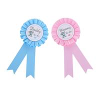 2 Pezzi Spilla per Gender Reveal Genitori, Poliestere | Ben Stampata, Accessorio per Shower e Foto, Stile Chic, Resistente e Non Facile da Rompere