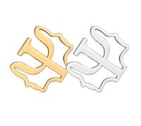 2 Pezzi Spilla Psicologia Simbolo Psi Raffinata | Taglio Cavo Inciso con Cura, Chiusura di Sicurezza, per Borse, Sciarpe e Uso Quotidiano