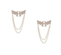 2 Pezzi Spilla Uomo della Pace e Catena, Gioiello Moda Oro | Lega Pietre Decorative, Chiusura Sicura e Confortevole, per Matrimonio e Feste