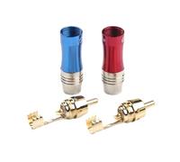 2 pezzi spina a banana blu e rossa, connettore maschio, placcato in oro