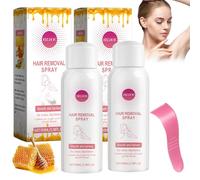 2 Pezzi Spray Depilatorio, 100 ml Crema Depilatoria, Schiuma Depilatoria Donna Uomo, Rimozione Indolore dei Peli, Idratante, per Braccia, Ascelle, Gambe e Zona Bikini