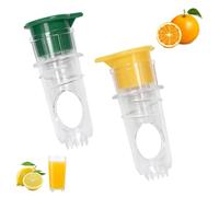 2 Pezzi Spremiagrumi Manuale, Piccolo Spremi Limone Plastica, Spremiagrumi Portatile Con Tappo Vite per Succo D'arancia, Succo di Limone