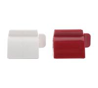 2 Pezzi Spremitubetti Dentifricio in Abs Rosso Bianco | Dosaggio Uniforme, Risparmio Fino al Trenta per Cento nei Tubi, Struttura Resistente, Uso Quotidiano Domestico