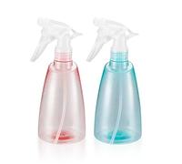 2 Pezzi Spruzzatore Acqua 500ml, Flacone Spray Acqua, Spruzzino Nebulizzatore Piante, Flaconi Spray Atomizzatore in Plastica, Vaporizzatore Acqua per Giardino, Parrucchiere, Piante - Rosa/Verde