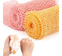 2 Pezzi Spugna a Rete Africana Rete Esfoliante per il Corpo Scrubbing di Schiena Body Scrubber da Doccia Smoother per Pelle per Uso Quotidiano o Ripieno di Calza