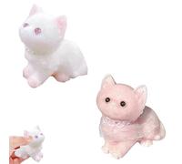 2 pezzi Squishy Cat Taba Squishy, Fufu Squishy, Squishy Cat Squish Toys carino squeeze giocattolo a forma di gatto ascendente palla da stress morbida flessibile squeeze giocattolo portatile