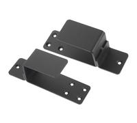 2 Pezzi Staffa a U in Acciaio Nero per Barra di Sicurezza Porta | Porta di Cantina e Barn Door, Design Minimalista, Fissaggio Stabile, Impedisce Aperture Accidentali