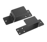 2 Pezzi Staffa a U per Porta in Acciaio Nero , Supporto Robusto