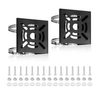 2 Pezzi Staffa di montaggio Verticale, Supporto Angolare per Telecamera, 4 Loop Solido Metallo Staffa Montaggio Ad Angolo, Per Telecamere Cctv Luci Da Parete/Palcoscenico A Led, Pannelli Solari