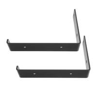 2 Pezzi Staffa Mensola a Muro Triangolare in Ferro Nero Heavy Duty