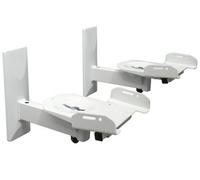 2 pezzi staffe a muro bianche per casse acustiche inclinabile girevole ruotabile