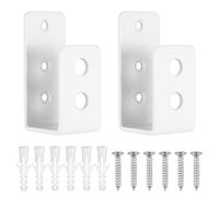 2 Pezzi Staffe di Sicurezza per Porte per Barra di Apertura Porta, Supporto per Barra Apribile in a Forma di U, Staffa di Sicurezza per Barricata per Porta Serratura per 2 da 4 Legname