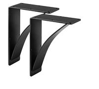 2 pezzi Staffe for scaffali pesanti staffe a scaffale galleggiante 5 dimensioni 450 libbre Garage workshop shelf shaf black Strumenti fai da te(10 x 12 x 2.5)