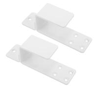 2 Pezzi Staffe per Barra di Sicurezza Porta in Acciaio Bianco | Installazione Semplice, Design Versatile e Stabile, per Blocco Antintrusione e Supporto Affidabile Quotidiano
