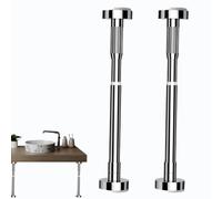 2 Pezzi Staffe Per Lavello Sottopiano, Telescopica Antiribaltamento Per Mobili, Di Tensione In Acciaio Inossidabile, Gambe Di Supporto Per Lavello Regolabili, Pali Di Supporto Per Mobili