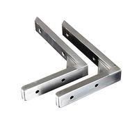 2 pezzi Staffe per mensole parete acciaio inox, Staffe e supporti per mensole forma L 90 gradi pesanti, Reggimensola staffe mensola a muro, per soggiorno, cucina, facile da installare,350mm/14 in