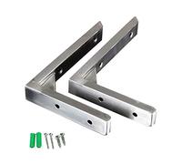 2 pezzi Staffe per mensole, Staffa a L in acciaio inossidabile staffe e supporti per mensole reggimensola console per carichi pesanti per soggiorno, cucina, bagno, facile da installare,300mm/12 in
