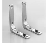 2 Pezzi Staffe Per Mensole,Staffa Angolare In Acciaio Inox,Reggimensola Pesanti A Scomparsa, Reggi Mensola Da Muro, Metallo A L Staffe Mensole,Nascondere Staffa Mensola Per Studio, Cucina(150mm/5.9x4.