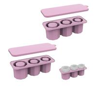 2 Pezzi Stampi Ghiaccio per Stanley Cup con Coperchio Set, 6 Cilindro Cavo Riutilizzabile Vassoio per Cubetti di Ghiaccio, Vassoio per Ghiaccio in Silicone per Tumbler per Bicchieri da 30-40 OZ