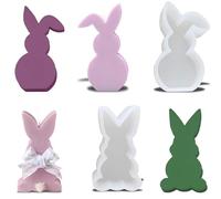 2 Pezzi Stampi in Silicone Pasquale,Stampi per Candele in Silicone Pasqua Stampo per Candele Coniglio Pasqua Stampi per Portacandele Stampo in Silicone 3D per Coniglietto per Sapone, Artigianato