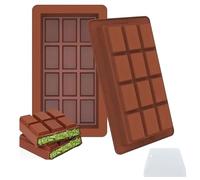 2 Pezzi Stampi in Silicone per Cioccolato, Cioccolatini Stampo, Stampi Silicone 12 Cavità, per Alimenti Antiaderenti, per Fatti in Casa Praline, Caramelle, Cioccolato, Torta(marrone)