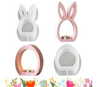 2 pezzi Stampi in Silicone per Coniglio Pasquale, 3D Stampo per Coniglio Pasquale, Stampi per Candele Riutilizzabili a Forma di Coniglio Pasquale per Candele Fai Da Te Decorazione Pasquale